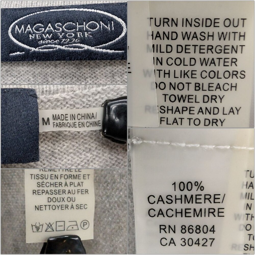Magaschoni Cashmere Tank Top Sweater Womens Gray Knit Sleeveless Pullover Size M - Picture 4 of 7